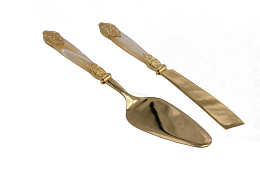 Набор из 2-х предметов лопатка+нож Версаль Champagne Perlato Gold+Gold