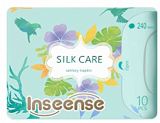 Прокладки Inseense Silk Care женские гигиенические дневные 4 капли 10 шт