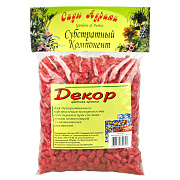 Декоративная цветная крошка 1 л красный 3015