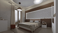 Спальня Rialto (шкаф 4 двери, с основанием, кровать 160*200, 2 тумбы прикроватные, комод с зеркалом, белый дуб вотан, камень темный)