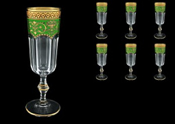 Empire Golden Green Decor Набор фужеров для шампанского 160 мл 6 шт