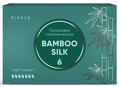 E-RASY Прокладки Bamboo Silk night super+ 6 шт/24