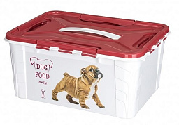 Lucky pet Контейнер для корма 15.3 л 39*29*18 см бордовый/4