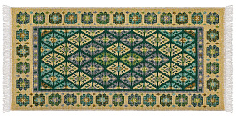 Shahintex Коврик универсальный Etno icarpet 60*100 002 малахит/10