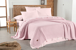 Плед с кисточками 200*230 Arya Katia розовый