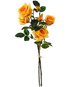 Роза открытая 2 стебля желтый