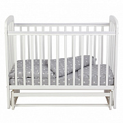 Кроватка детская Polini kids Simple 304 с маятником белый