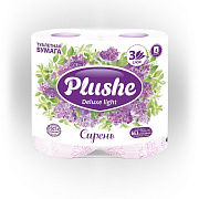 PLUSHE Туалетная Бумага Deluxe Light Сирень 4 рулона/12