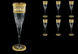 Allegro Golden Light Decor Набор фужеров для шампанского 190 мл 6 шт