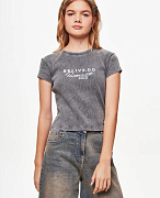 Футболка для девочки Fashion X&S XS4384-B антрацит