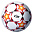 Мяч футбольный City Ride 3-слойный размер 5 22 см белый/оранжевый