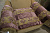 Комплект дивандеки Полоска фон темно-фиолетовый 3 предмета 70*150 2 шт, 70*250 1шт