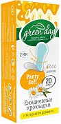 GREEN DAY PANTY SOFT Прокладки ежедневные гигиенические c экстрактом ромашки 20 шт/24