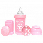 Бутылочка антиколиковая Twistshake для кормления 180 мл пастельный розовый