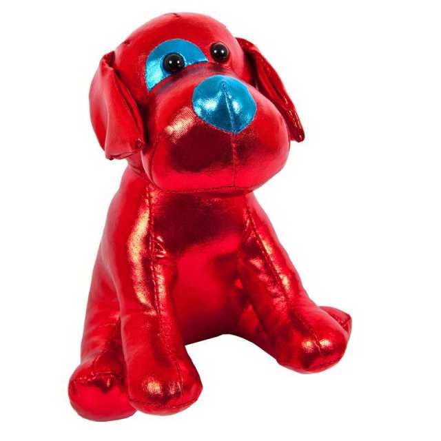 Игрушка мягкая Собака красная Металлик 15 см