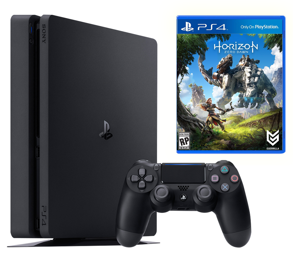 Игровая приставка Sony PlayStation 4 Slim 1TB + Horizon Zero Dawn купить в  Махачкале | Цена на игровая приставка sony playstation 4 slim 1tb + horizon  zero dawn