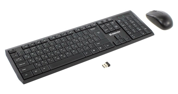 Набор клавиатура + мышь Defender Harvard C-945 B Black беспроводная