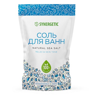 SYNERGETIC Соль для ванн 1 кг/6