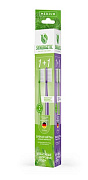 SYNERGETIC Зубная щетка Eco dental care medium 2 шт фиолетовый зеленый/12