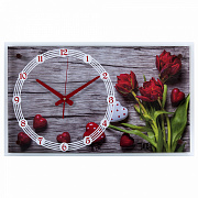 Часы настенные Красные тюльпаны 6036-131