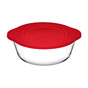Боржам Кастрюля круглая 1,45 л с красной крышкой/4
