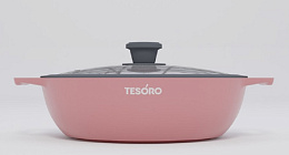 Tesoro Florence Жаровня с крышкой 3 л induction total pink/4