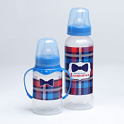 Подарочный набор Маленький босс бутылочки 150/250 мл от 0 месяца синий