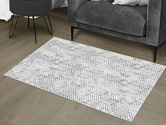 Shahintex Коврик Print icarpet Соты омега 60*100 светло-серый/15