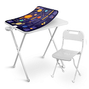 Комплект детской мебели Nika Солнечная система белый/синий