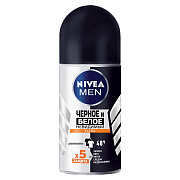 NIVEA Дезодорант роликовый мужской Черное и белое Невидимый Экстра 50 мл/30