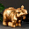 Копилка Слон индийский 23*42*39 см бронзовый