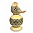 Фигура декоративная Птичка на резном шаре L9.5W12H20 бежевый