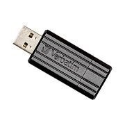 Флеш диск Verbatim 64Gb PinStripe 49065 USB2.0 Black