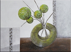 Картина Арт Декор Зеленые шары рама 4/22-016 60*80