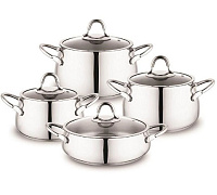 Trendy steel cookware Набор кастрюль Set-8 PCS Inox/1