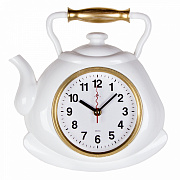 Часы настенные чайник Классика 27*28.5 см черный с золотом