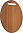 Доска разделочная овал с прорезями деревянная бук 33*23*2 см/10