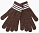 Перчатки детские Baranowool 14 см коричневый