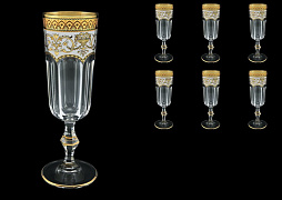Empire Golden White Decor Набор фужеров для шампанского 160 мл 6 шт 