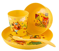 Roxy-Kids Набор детской посуды Три Кота Каникулы 4 предмета желтый