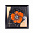 Панно из полим матер Цветок оранжевый 45*45 см K2046