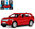 Машинка ТМ Автопанорама Land Rover Range Rover Velar красный