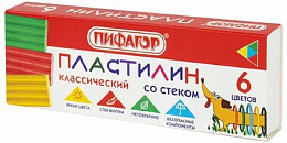 Пластилин Пифагор Веселая такса 6 цветов