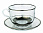 Кристалл серебро Набор 2+2 чашка 290 мл+блюдце/12