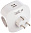 Тройник ЭРА SP-3e-USB-2А 3 гн + 2xUSB с заземления со шторками черный