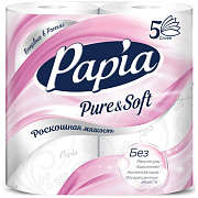 PURE SOFT Туалетная бумага 5 слоев 4 рулона/14