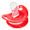Нук Пустышка силиконовая ортодонтическая Disney Mickey р1 красная 0226