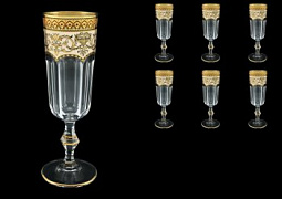 Empire Golden Ivory Decor Набор фужеров для шампанского 160 мл 6 шт 