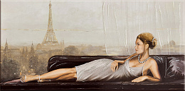 Картина Арт Декор В Париже рама 6 60*120