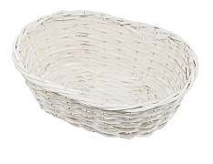 Корзина плетенная 34*25*14 см белый/1